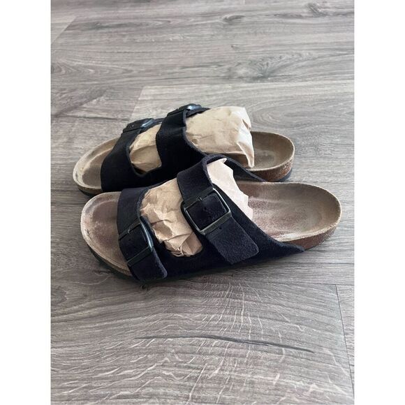 Birkenstock Arizona Soft Footbed Velvet Black  Suede Narrow Width EU Size 41 / W main image 5